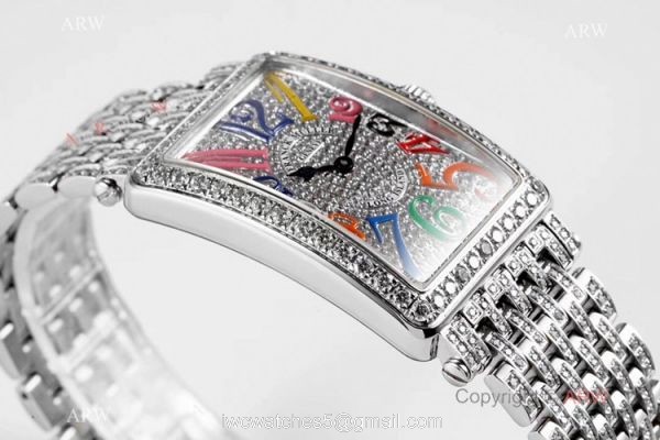 New! Swiss Replica Franck Muller Long Island Iced Out Watch Quartz Movement 2