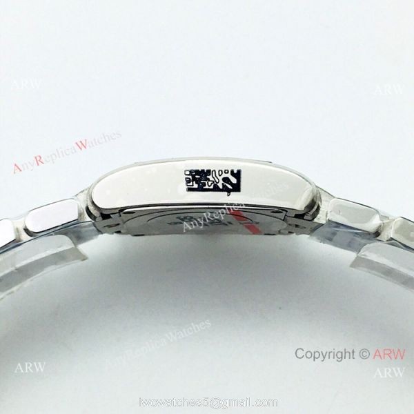 Super Clone Cartier Tank Francaise Cream Dial Diamond bezel Watch Quartz 2