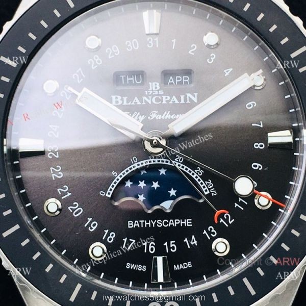AAA Swiss Replica Blancpain 50 Fathoms Bathyscaphe Watch Gray Moon Dial 2