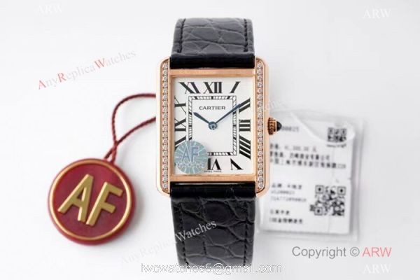 New! AF Factory Cartier Tank Solo Rose Gold Replica Watch Swiss Quartz 2