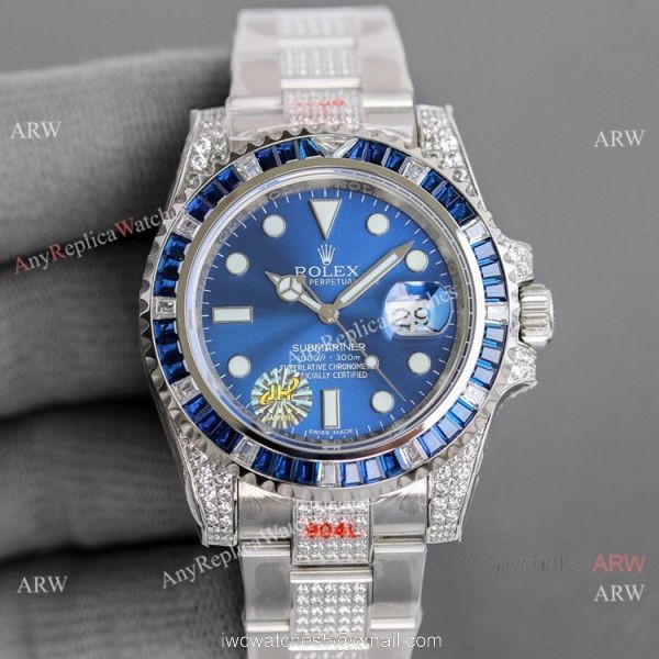 JH Factory Rolex Submariner Date Hulk Diamond Watch Swiss 2836 Movement 2
