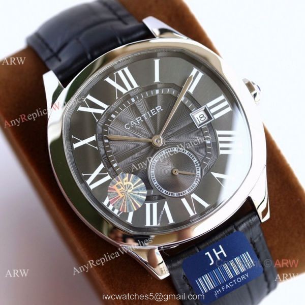 JH Factory AAA Replica Cartier Drive De Watches Blue Dial 40mm 2