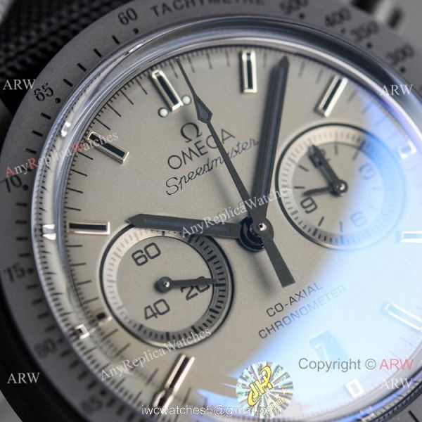 JH Omega Speedmaster Chronograph Dark Side of the Moon Watch Matte Case 2