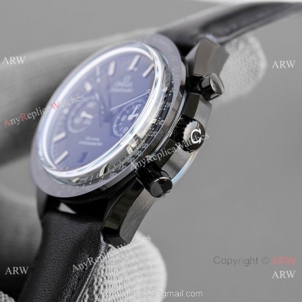 JH Omega Speedmaster Chronograph Swiss 9300 Watch Black Ceramic 2