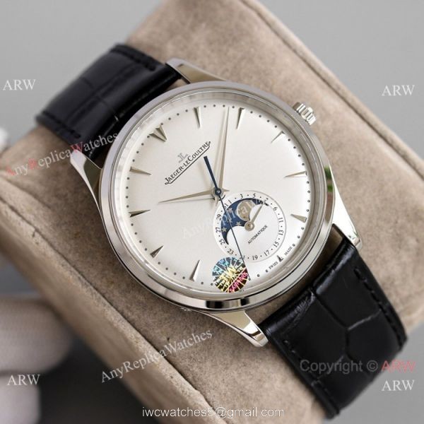 Grade 1A Jaeger-LeCoultre Master Ultra Thin Moonphase Watch Rhodium Dial 2