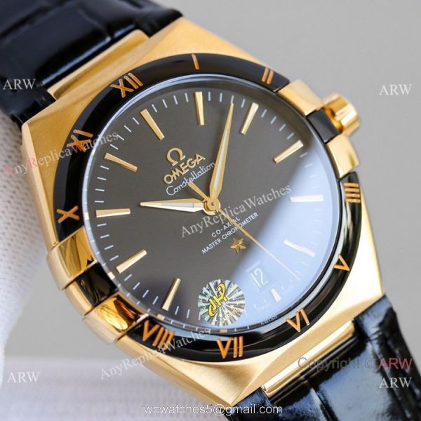 AAA Grade Swiss Clone Omega Constellation Gents Watch Yellow Gold 39MM 2