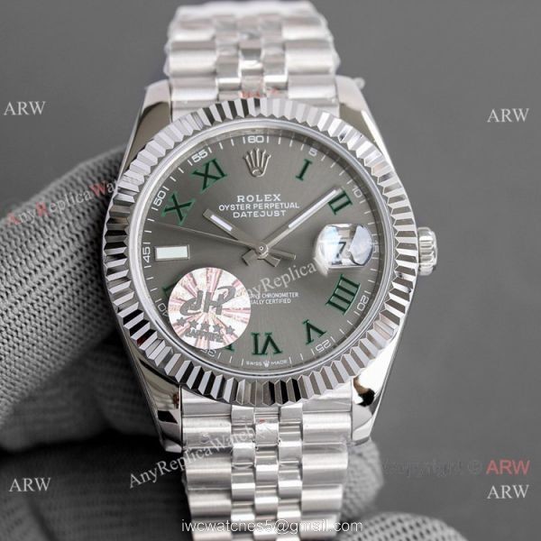 (TW) Swiss Copy Rolex Datejust II Green Roman Two Tone Watch 41mm 2