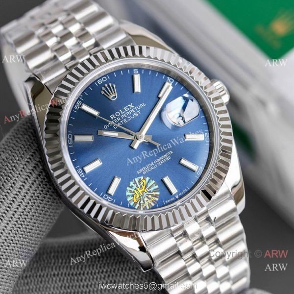 (TW) AAA Replica Rolex Oyster Perpetual Datejust II Swiss 2824 Watch Blue Dial 2