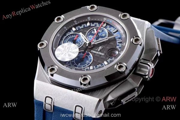 (JF) Swiss 3126 Audemars Piguet Chronograph Michael Schumacher Blue Index Dial Watch 2