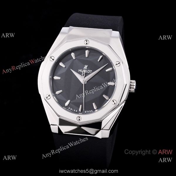 New Style Replica Hublot Sang Bleu Watches White Rubber Strap 45mm 2