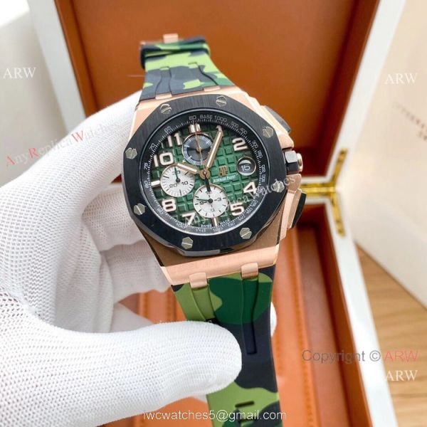2020 Copy Audemars Piguet Offshore Watches Rose Gold and Black 2