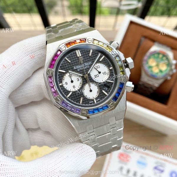 Fashion Style Audemars Piguet Royal Oak Rainbow Copy Watches 2