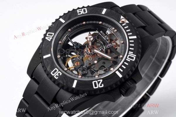VR-Factory MAX 1-1 Best Edition Rolex Andrea Pirlo Skeleton Submariner Watch All Black 2