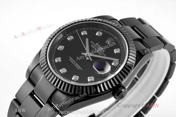 VR-Factory Replica Rolex 41mm Datejust II Black Venom Watch Diamond Markers 2