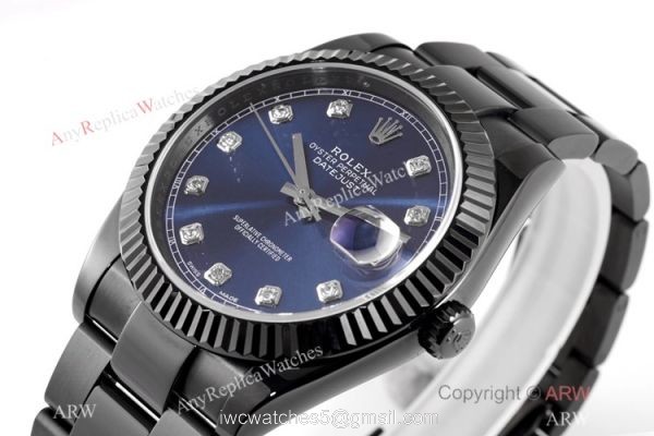 VR-Factory Rolex Oyster Datejust II Black Venom Watch Blue Diamond 41mm 2