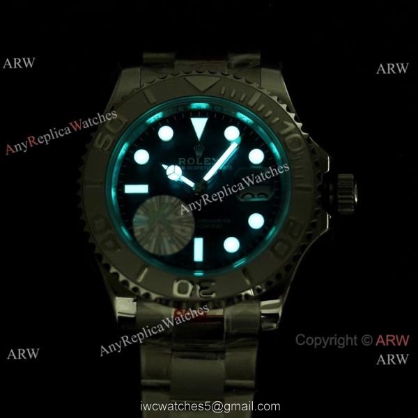 AAA Swiss Copy Rolex Yachtmaster Blue Dial Watch 904L ETA2836 2