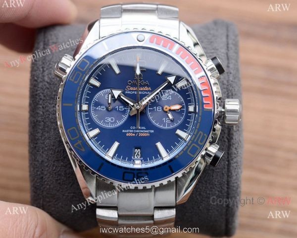 Best Copy Omega Planet Ocean 600m Chronograph Orange Bezel Watches 2