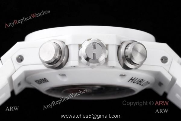 (HB) Best Hublot Big Bang Unico White Ceramic White Rubber Strap Replica Watch 2