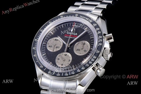 1-1 Best Replica OM Factory Omega Speedmaster Apollo 11 Watch Gray Sub-dials 2