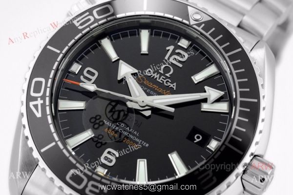 New Omega Seamaster Planet Ocean Ceramic 39.5mm Ladies Replica Watch With Black Dial 2