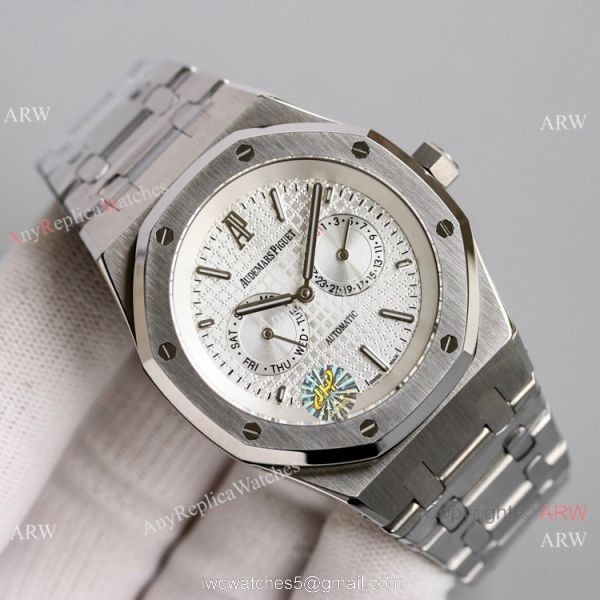 Swiss Model Audemars Piguet Royal Oak Moon Phase Watch 41mm Solid Black 2