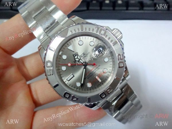 Copy Rolex Yacht-Master Grey Dial Stainless Steel watch 2