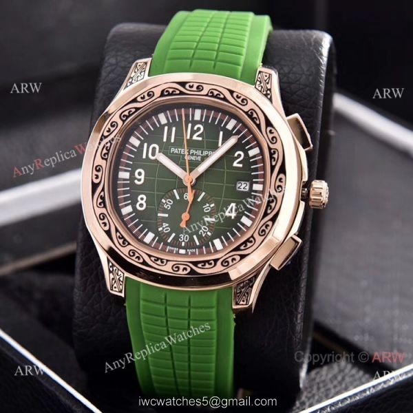 Copy Patek Philippe Aquanaut VK Chronograph Watches Rose Gold Engraving 2