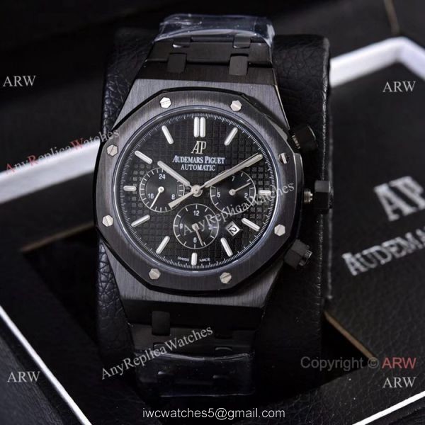 Knockoff Audemars Piguet Royal Oak 41mm Watches Gray Dial Blue Subdials 2