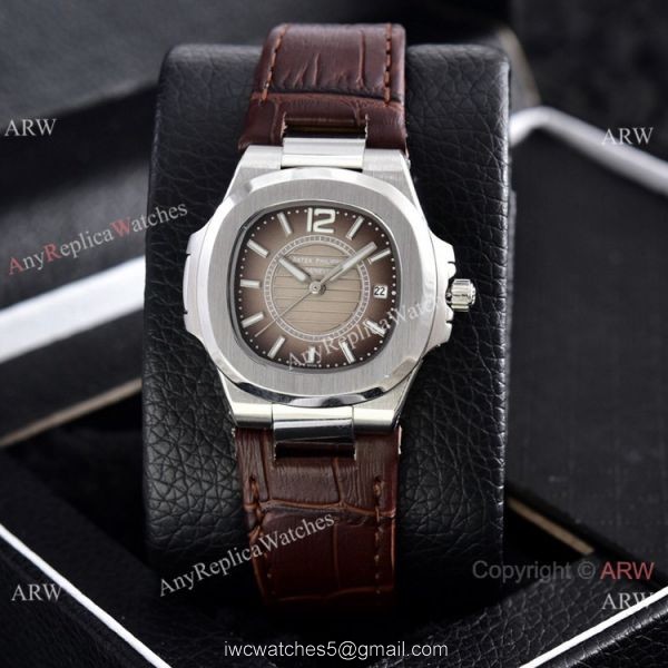 Copy Patek Philippe Lady Nautilus Watches Gray Gradient Dial 32mm 2