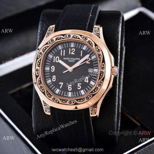 Clone Patek Philippe Aquanaut Rose Gold Engraving Watches Vintage Model 2