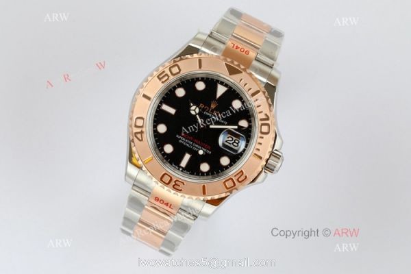 EW Factory Rolex Yacht Master Copy Watch 3235 Movement 904l Two Tone Rose Gold 2