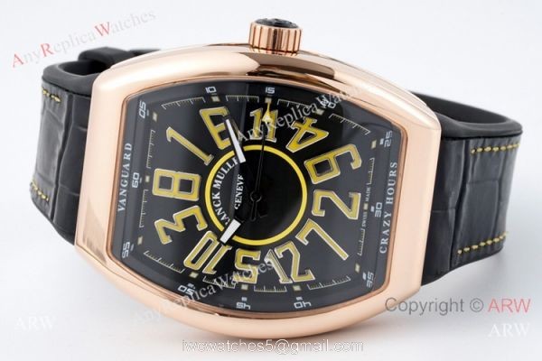ABF Swiss Replica Franck Muller V45 CRAZY HOUR Watch 44mm Rose Gold 2
