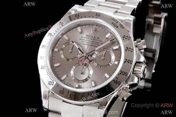 Best 1:1 Rolex Daytona JH Factory Swiss 4130 Chronograph Watch Copy Gray Face 2
