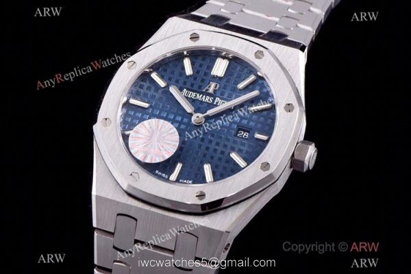 JF Factory Best Copy Audemars Piguet Lady Royal Oak Watch Blue Face 33mm Quartz Movement 2