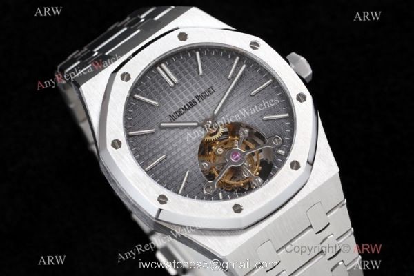 R8 Factory Audemars Piguet Royal Oak Swiss Tourbillon Watch Gray Gradient Face 41mm 2