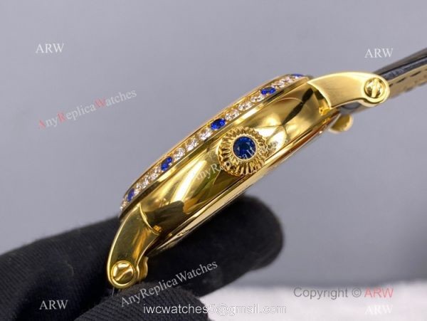 Super Clone Patek Philippe Tourbillon Moon phase Diamond Watch Gold Power Reserve 2