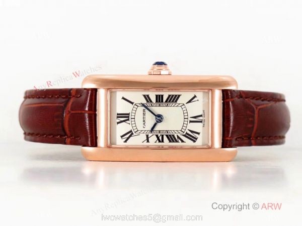 Grade 1A Replica Cartier Tank Americaine Quartz Watch Rose Gold Women 2