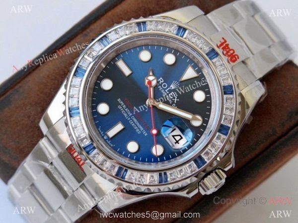 (ROF) Swiss Grade Copy Rolex YachtMaster Custom Edition Diamond Watch 2021 New! 2