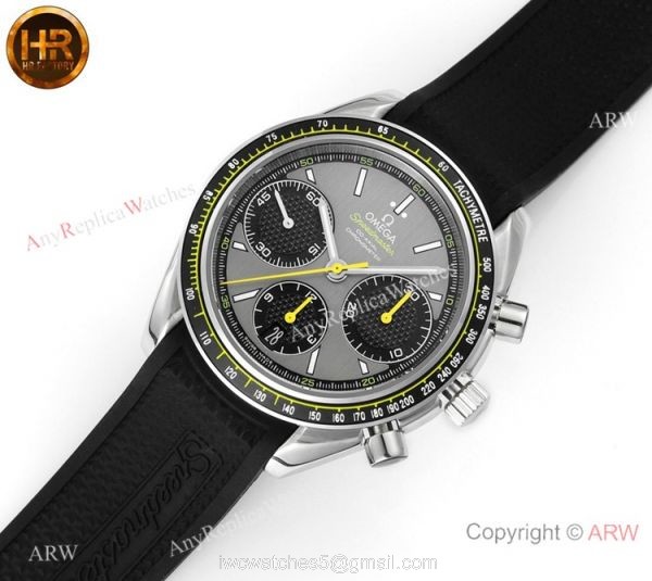 HRF Swiss Replica Omega Speedmaster Racing Gray Dial Watch 2