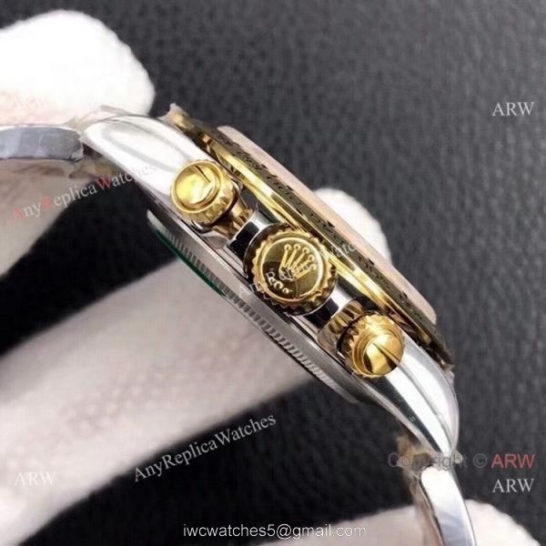 Custom Edition AAA Replica Rolex Daytona 1:1 Noob Factory Cal.4130 Two Tone Diamond watch 2