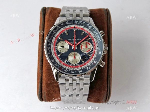 Swiss Grade 1A Breitling Navitimer Pan Am Edition Watch Replica 7750 Movement Blue Dial 2