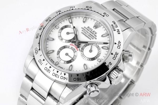 Super Clone Rolex Daytona VRF 7750 Chronograph White Dial Watch 116520 2