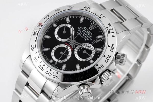 Super Clone Rolex Daytona 116520 Black Dial Watch VRF Swiss 7750 Movement 2