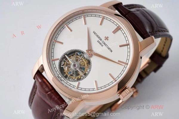 EUR Factory Vacheron Constantin Traditionnelle tourbillon Rose Gold Watch Swiss Replica 2