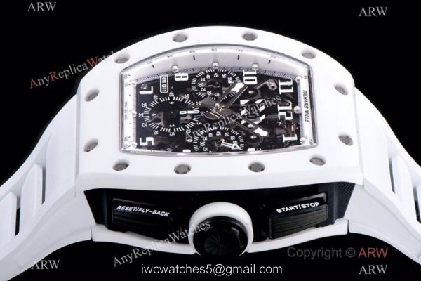 KV Factory 1:1 Best Replica Richard Mille RM011 White Ghost Limited Edition Watch 2