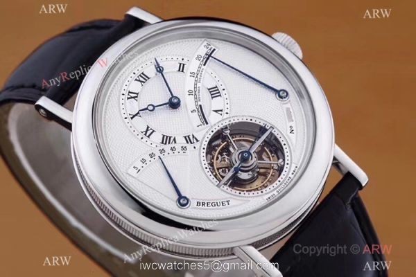 Swiss Replica Breguet Classique Tourbillon Power Reserve White Dial Watch 3657PT 2