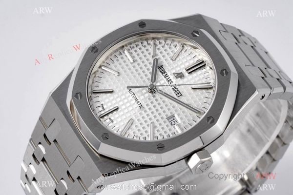 New! ZF Factory V2 Version Audemars Piguet Royal Oak Silver Dial 15400 Watch 2