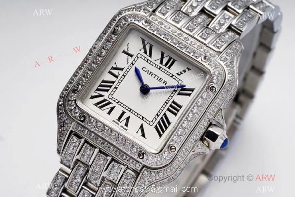 AC Factory Swiss Copy Panthere De Cartier Watch Iced Out Cartier 2