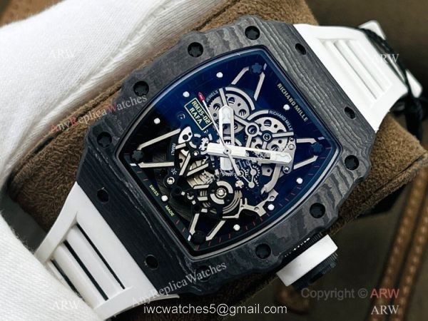 RM Factory 1:1 Replica Richard Mille RM35-02 Rafael Nadal Watch NTPT Case White Rubber Strap 2