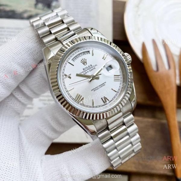 Copy Rolex Presidential Day Date Watches Ice Blue Dial 40mm 2